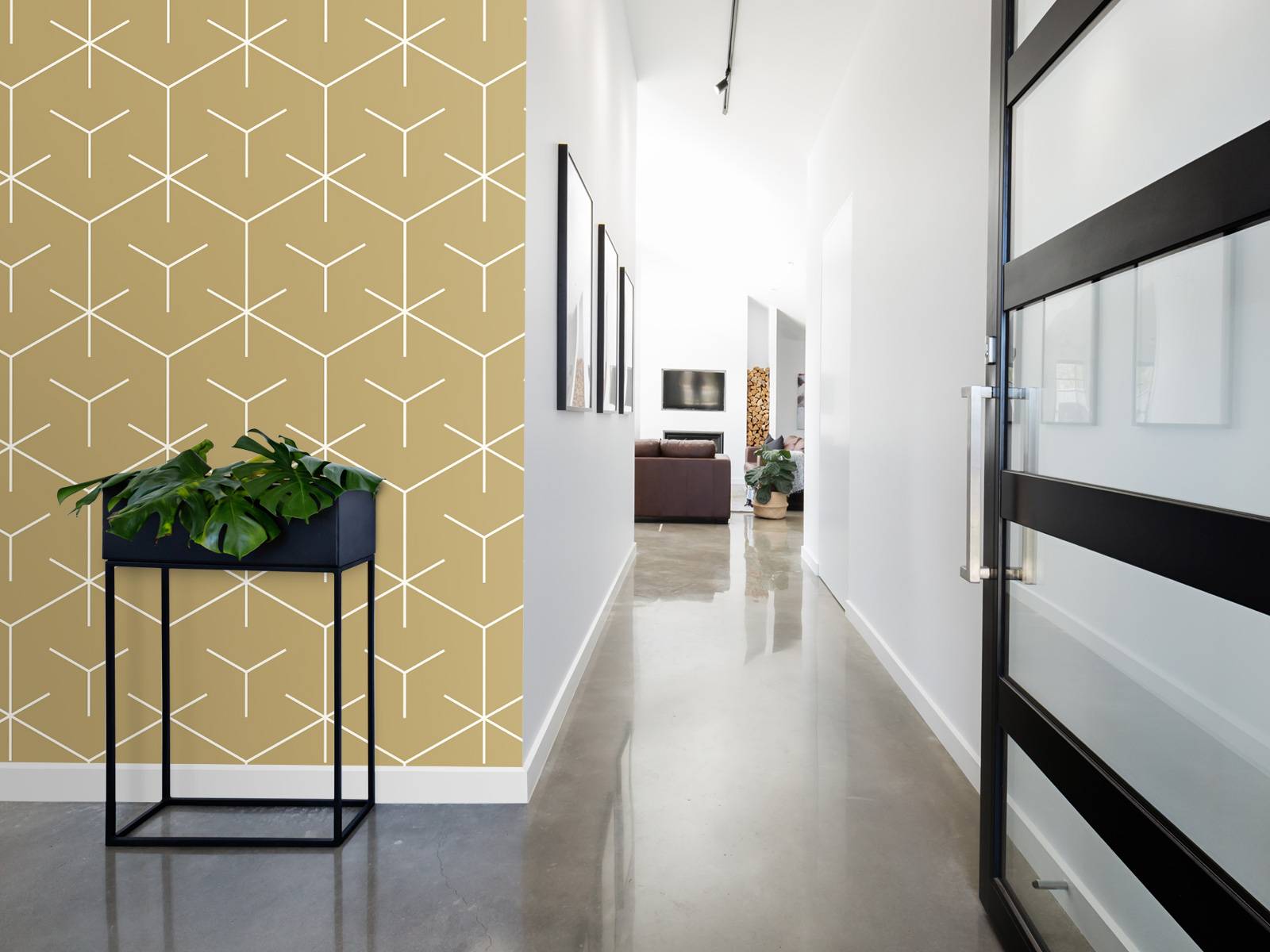 Geometric hexagons, gold