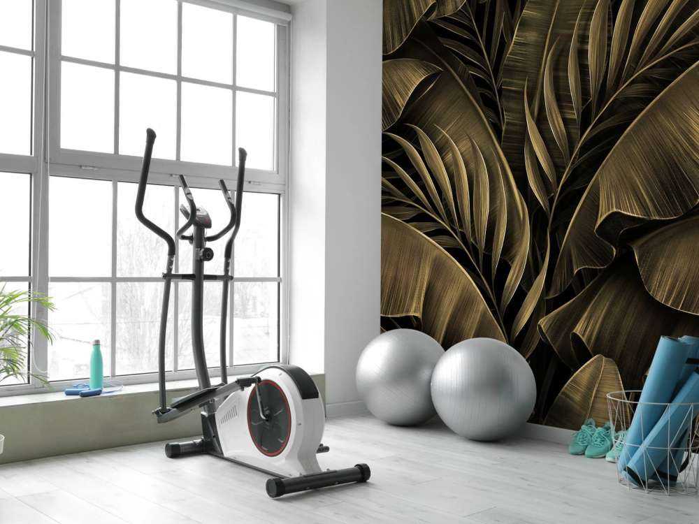 Banana and palm leaves