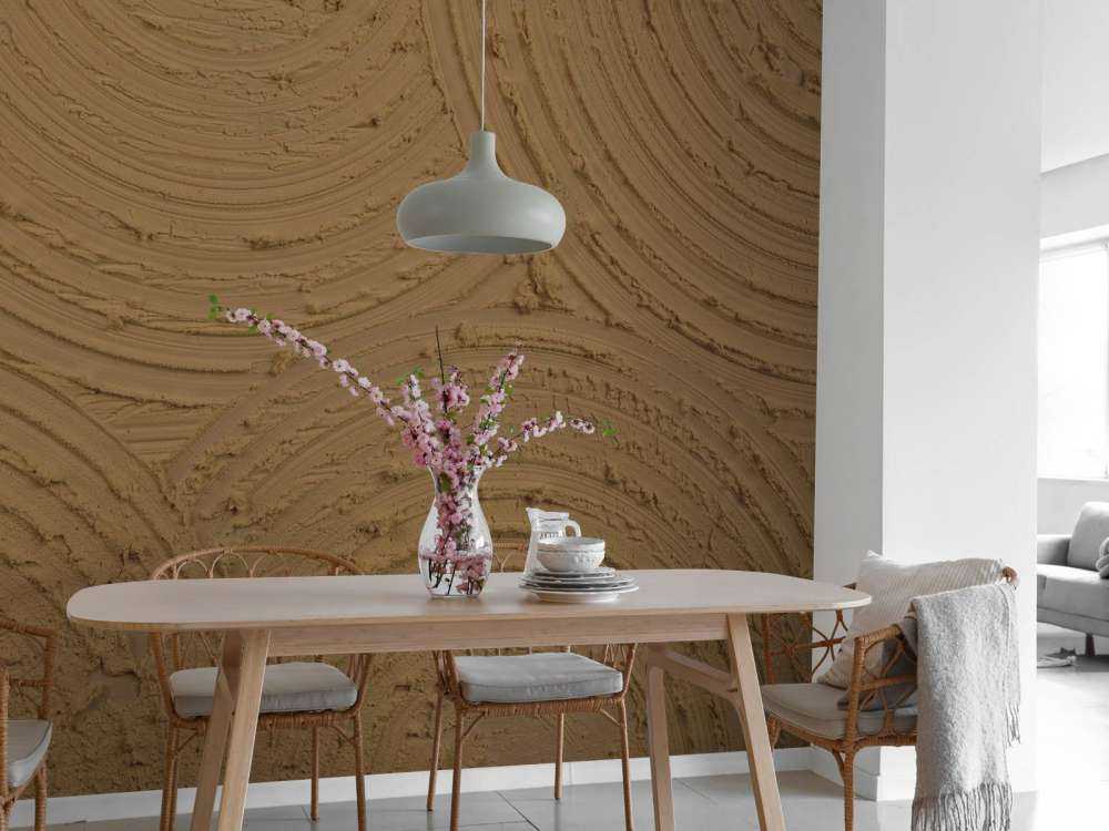 Zen cirkels grove structuur in het bruin