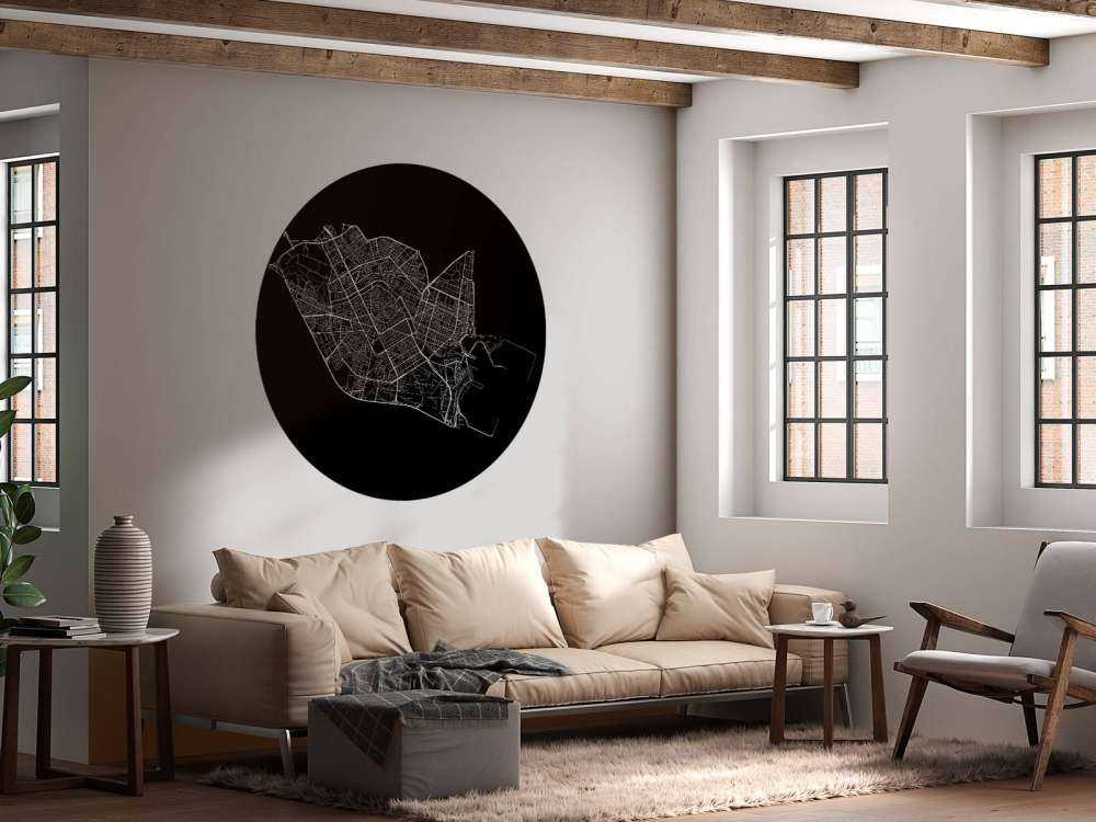 Plattegrond van Valencia, zwart