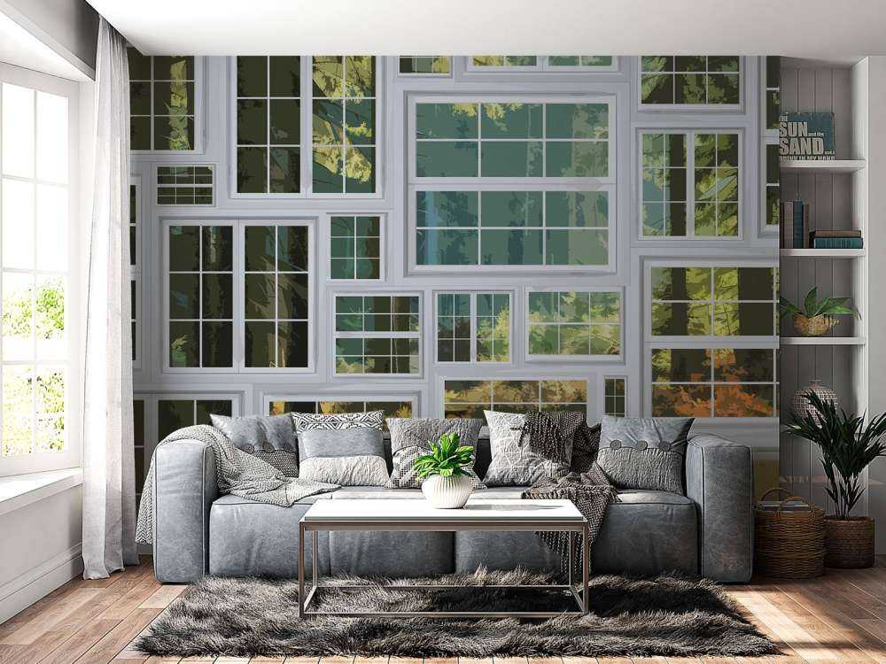 Getekend tuin uitzicht