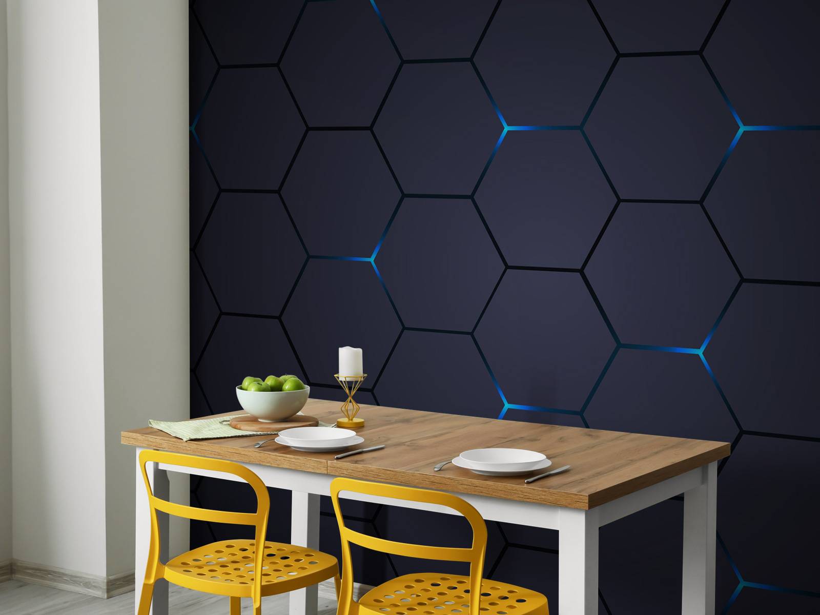 Dark grey hexagons