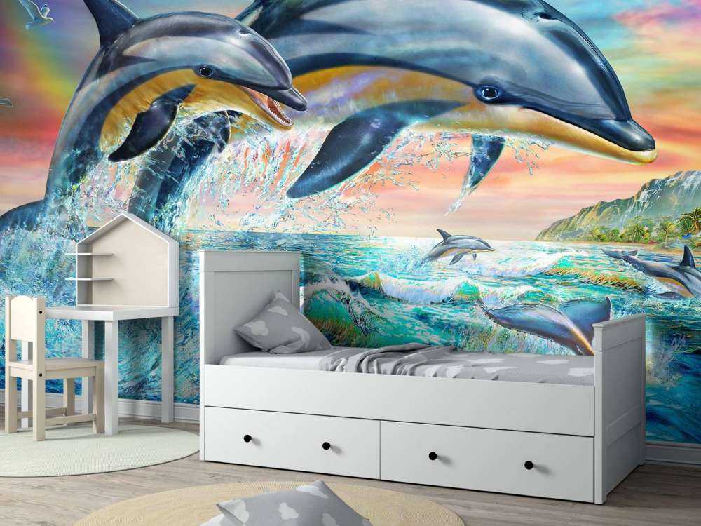 Frazer's Dolphin Mother And Baby