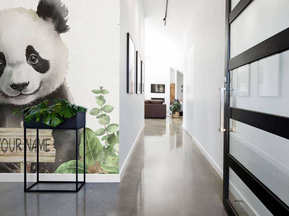 Baby panda in the jungle