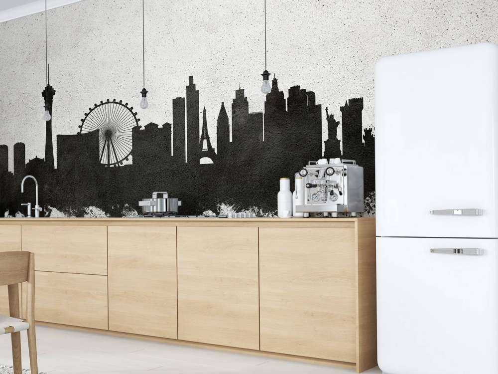 Watercolor skyline, Las Vegas