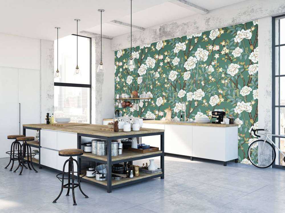 Peonies&#x20;on&#x20;green&#x20;background