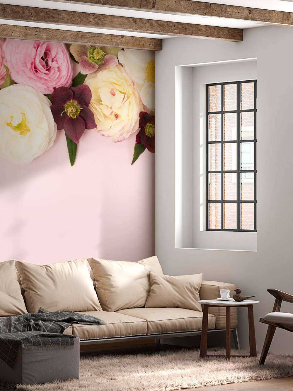 Different colored flowers