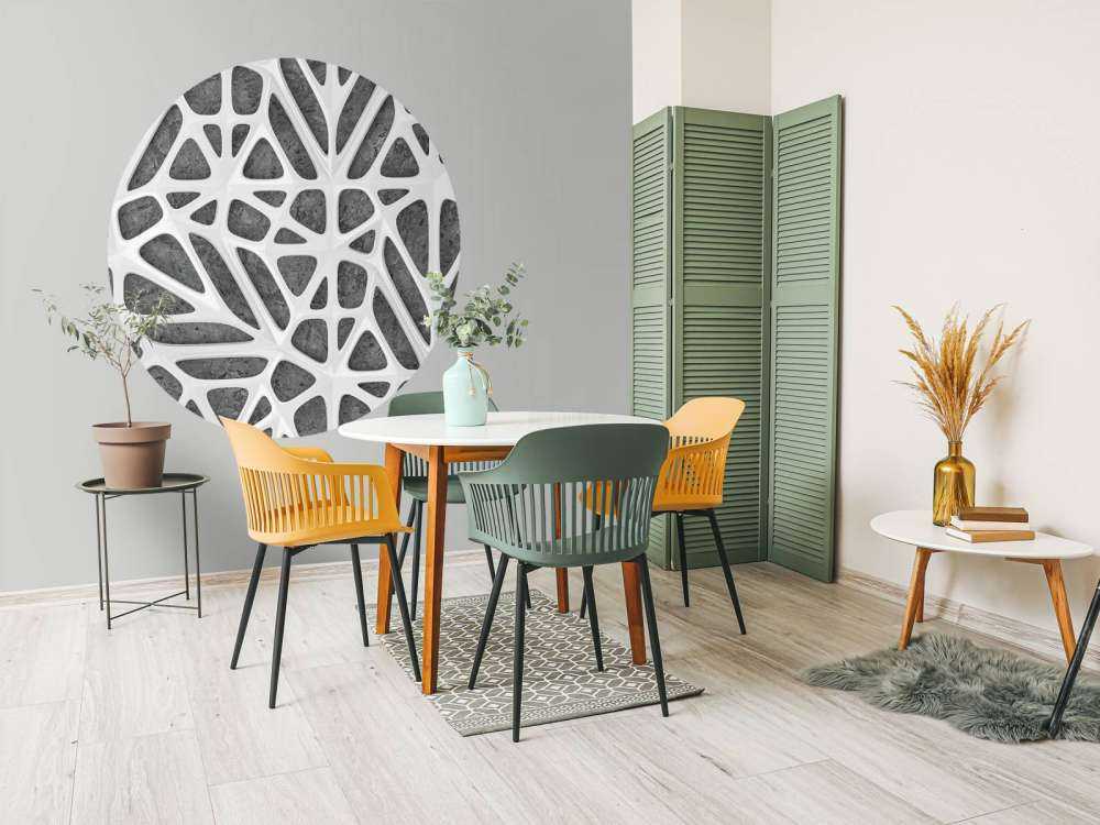 White pattern on concrete