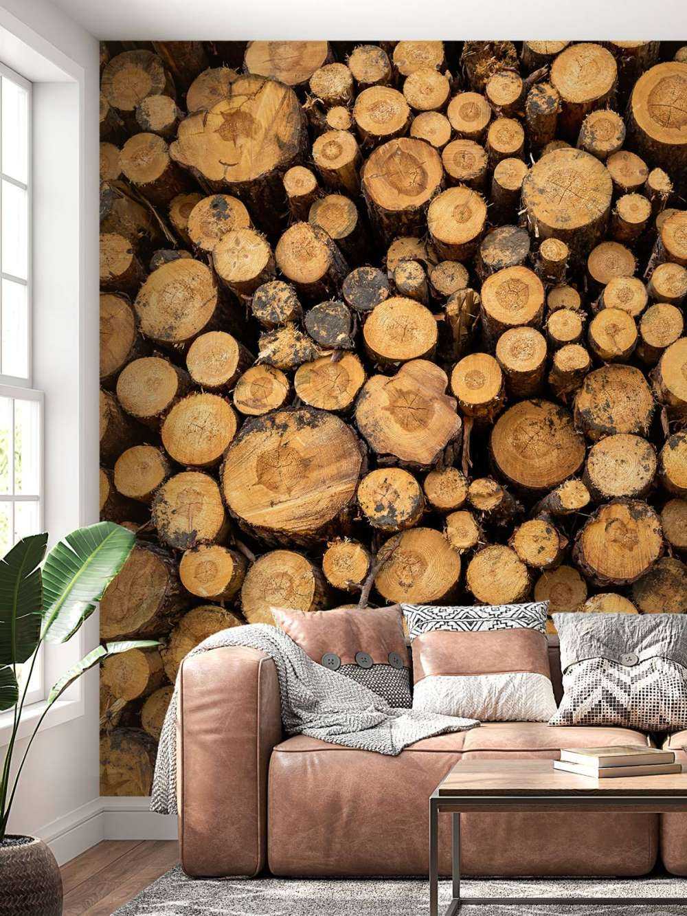 Stacked wood