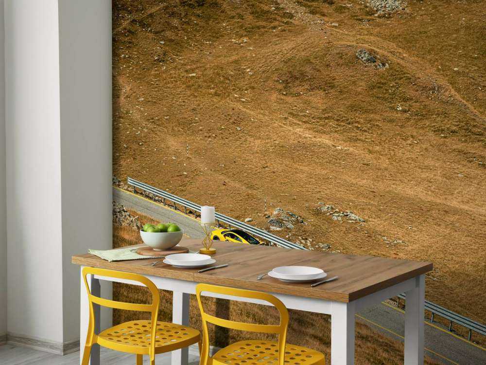 Audi R8 on a lonely mountain road