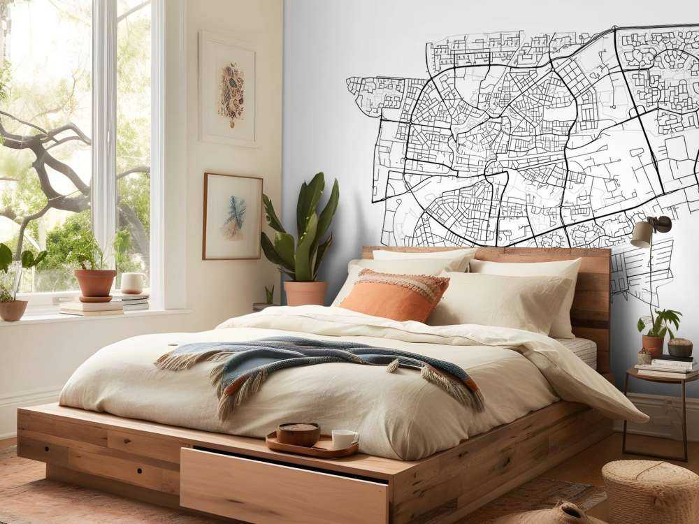 Map of Leeuwarden, white