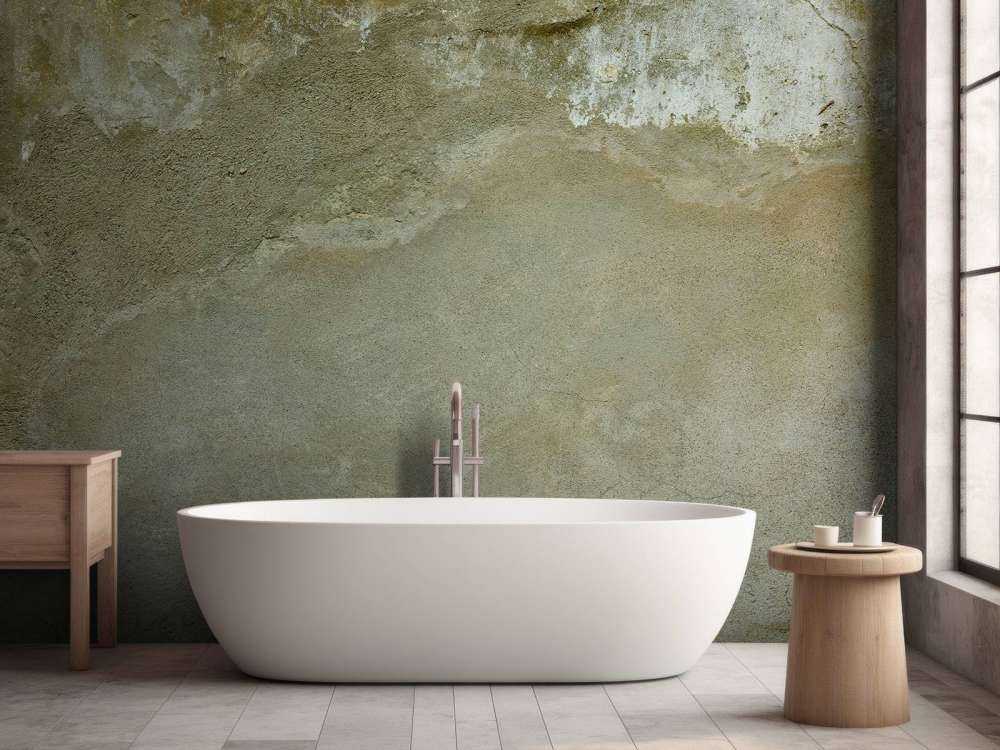 Wall with restored stucco