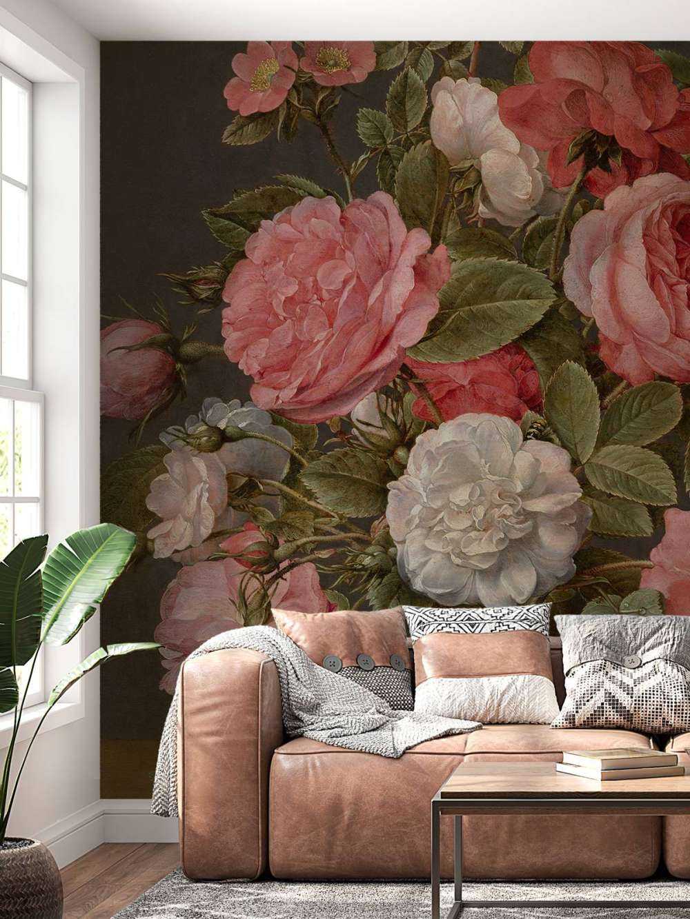 Roses in a glass vase