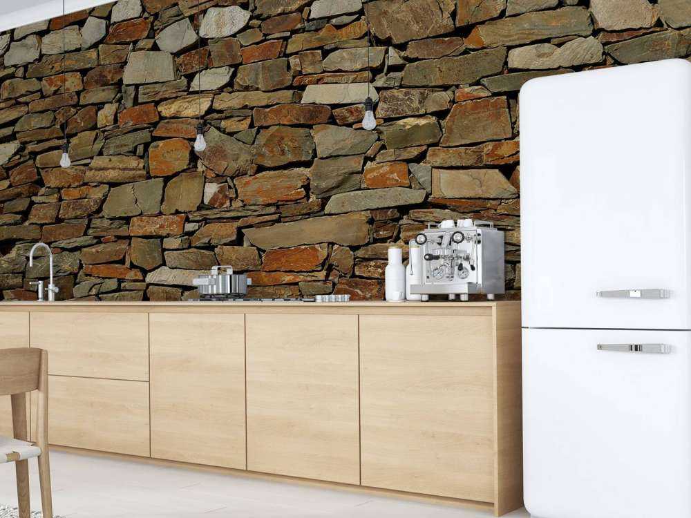 Wall with uneven bricks