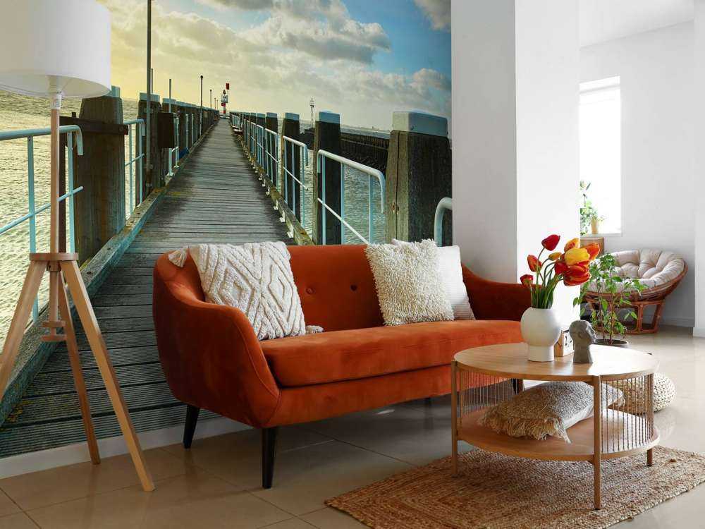 Scaffolding on the coast