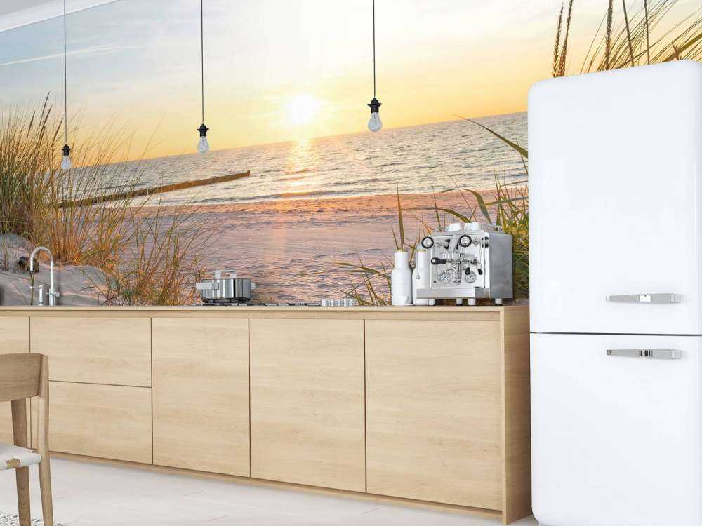 Dune beach with sunset