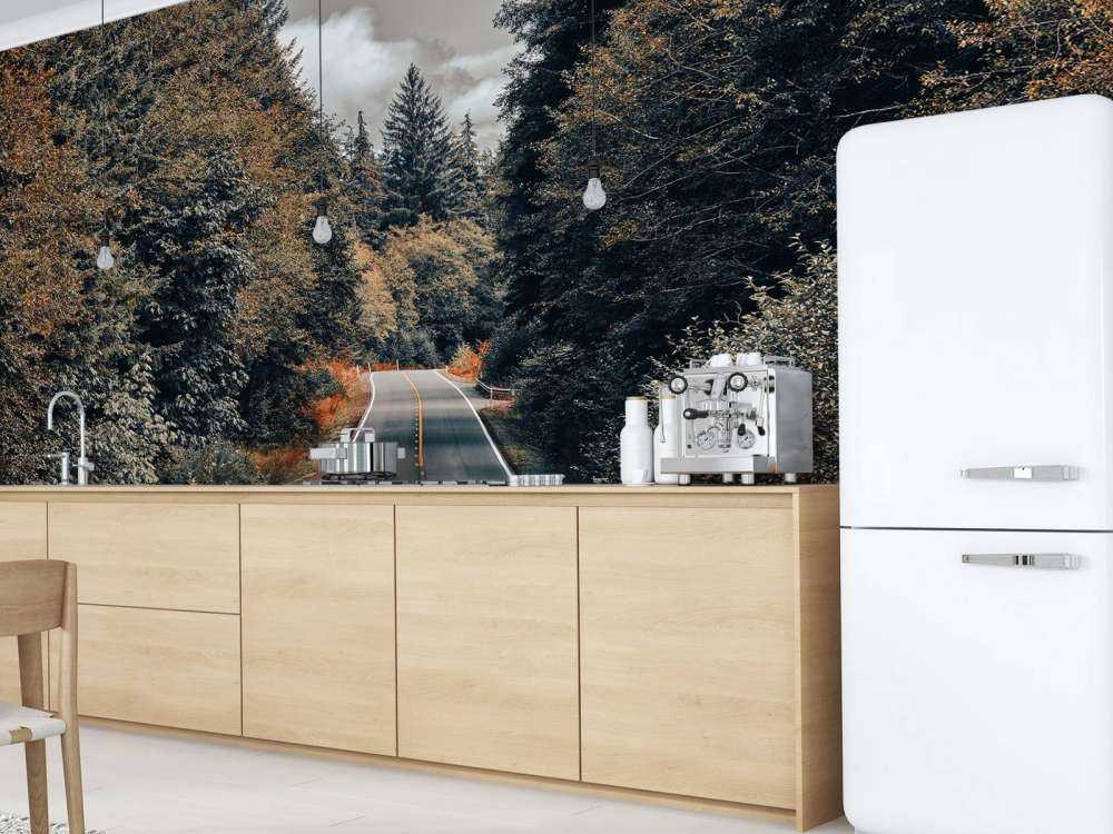 Forest along an American road