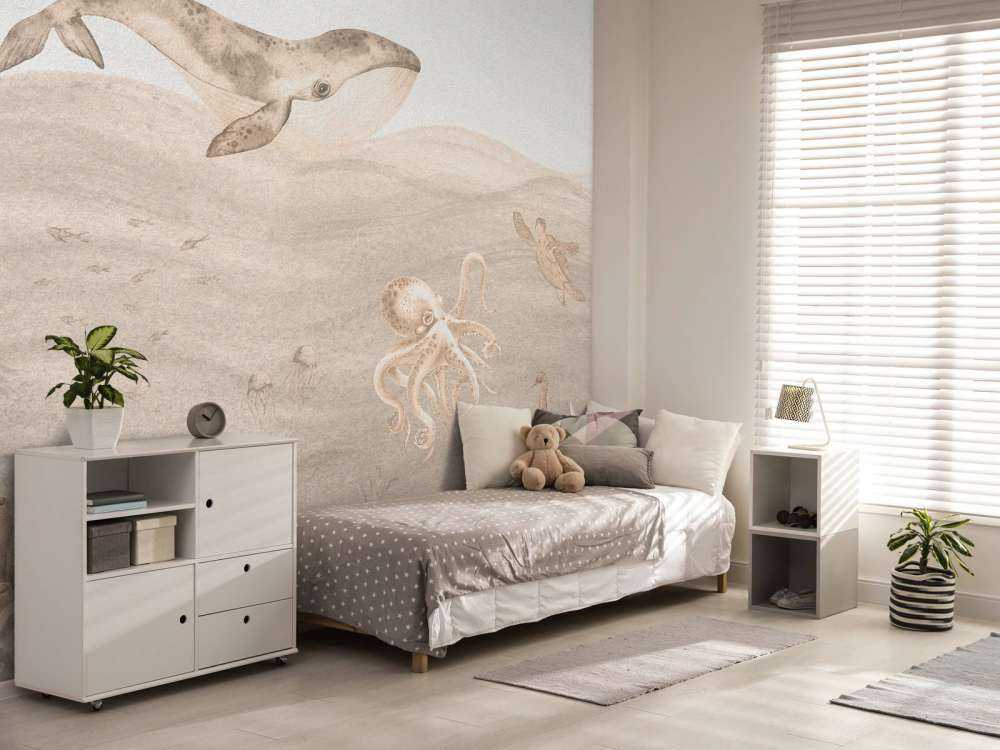 Underwater world in taupe