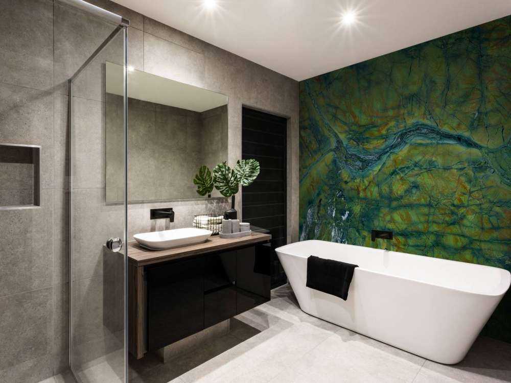 Green coloured marble