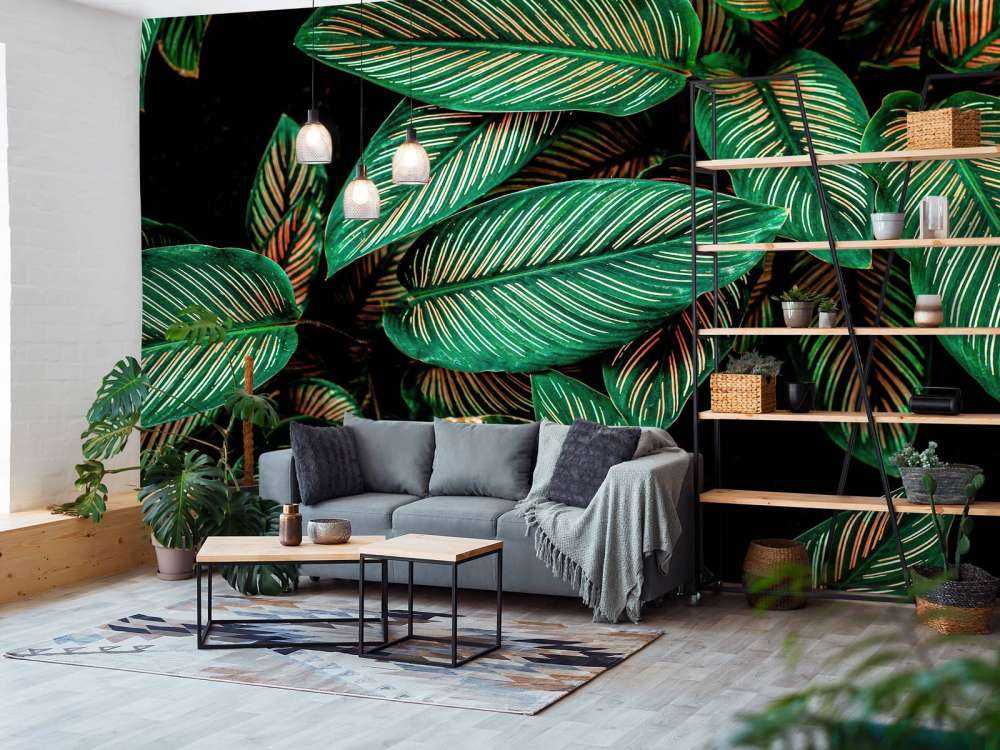 Abstract green leaves