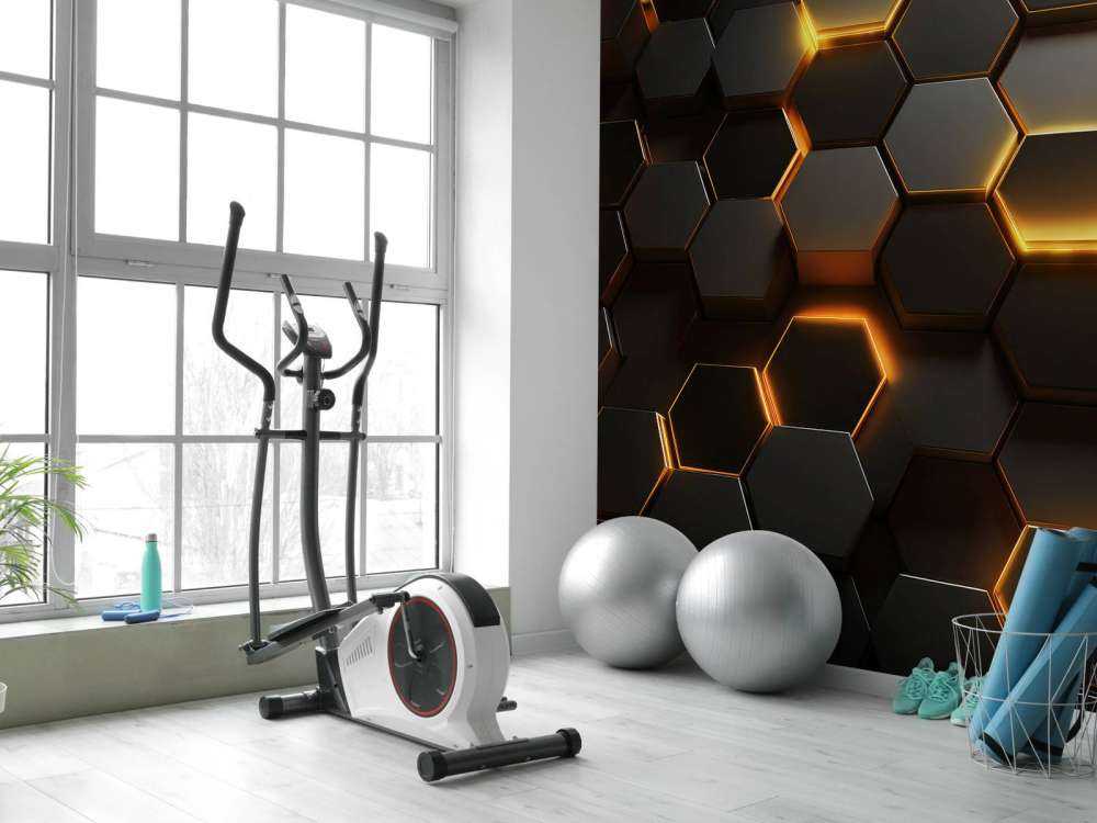 Glowing Golden Hexagons