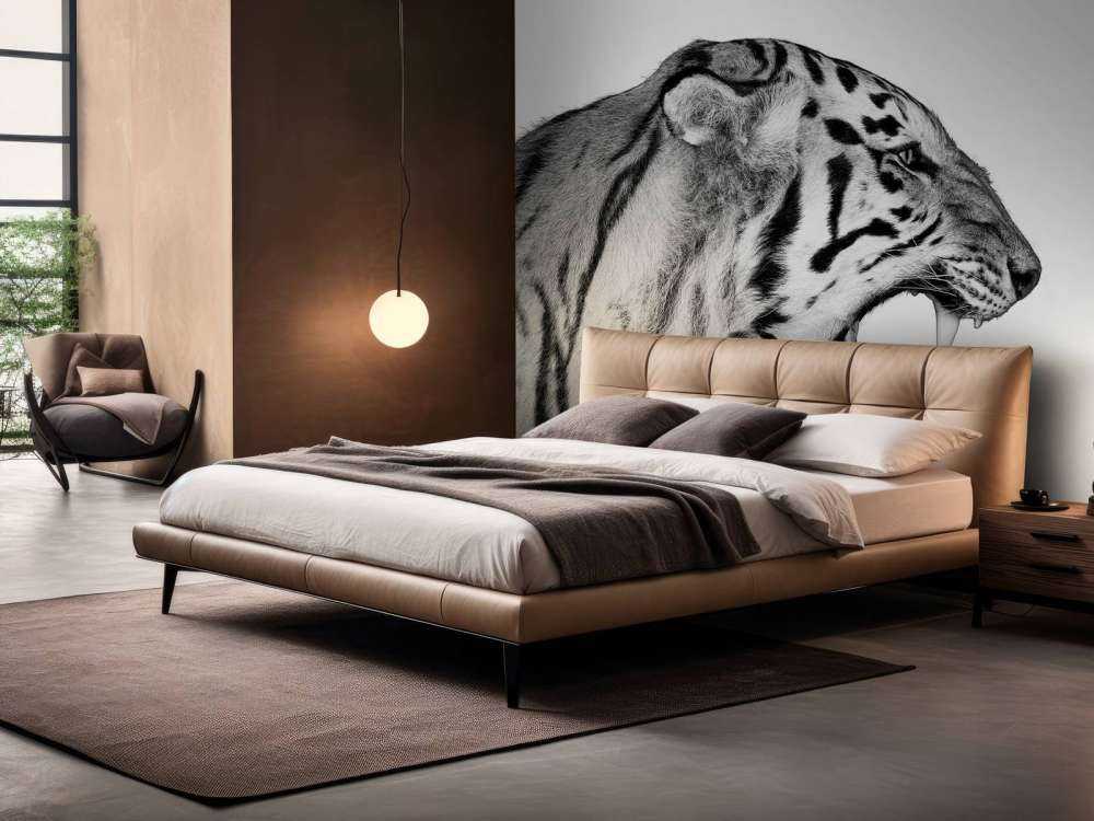 Roaring tiger white