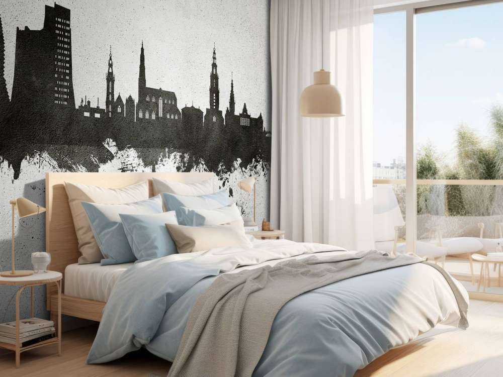 Watercolor skyline, Groningen