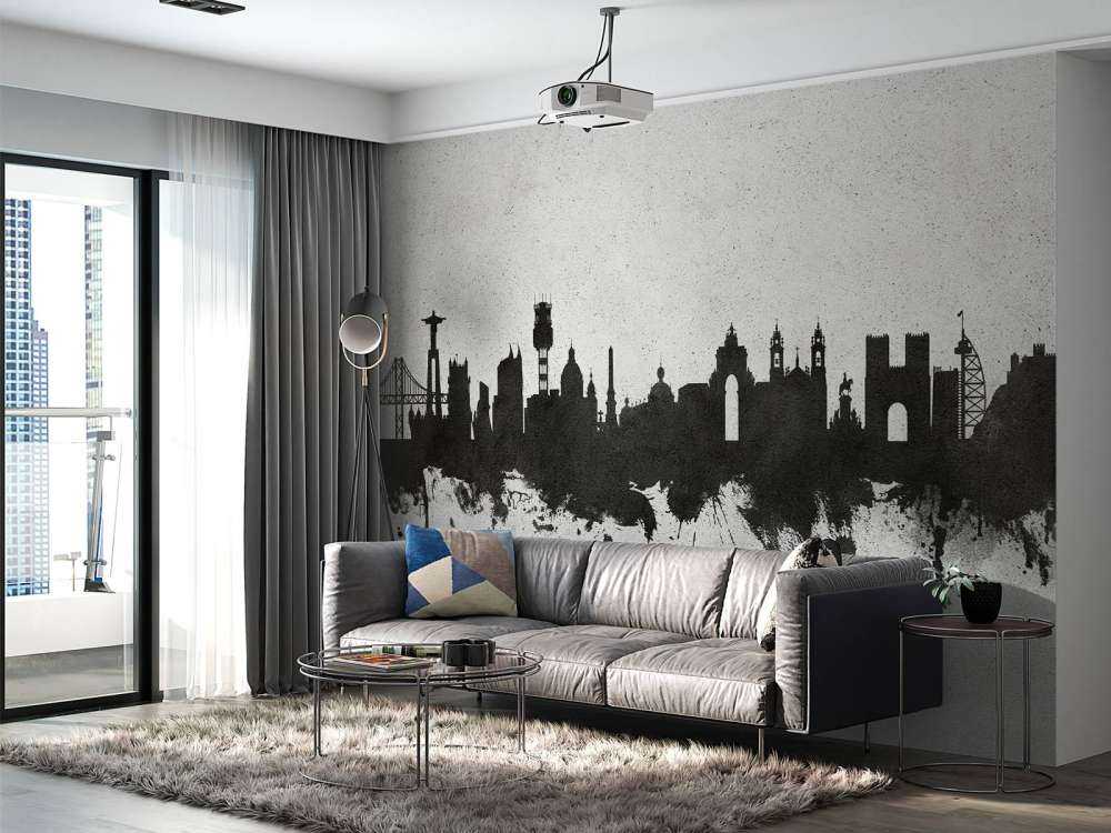 Watercolor skyline, Lisbon