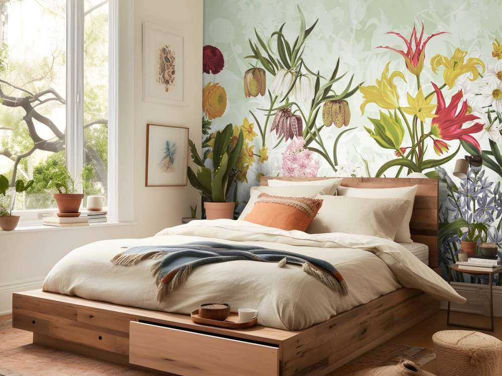 Spring Flowers - Fresh Mint Green