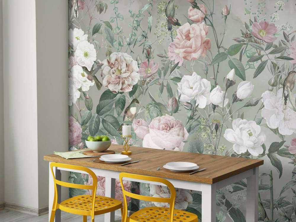 Birds in Rose Garden