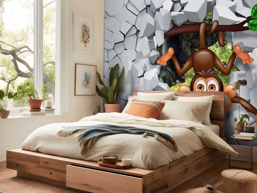 Monkey in a wall