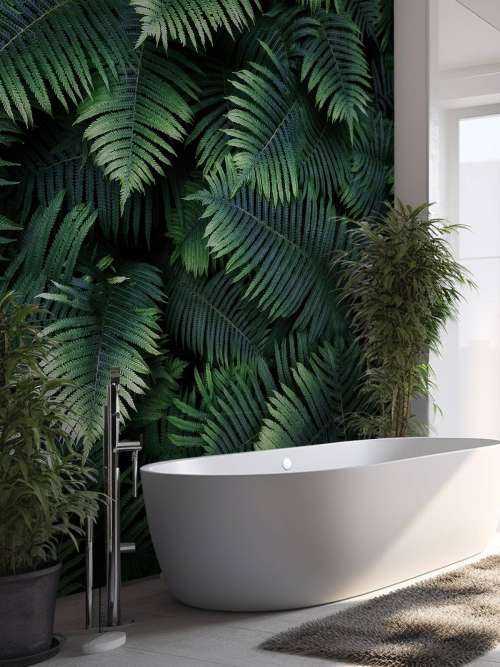 Large palm leaves