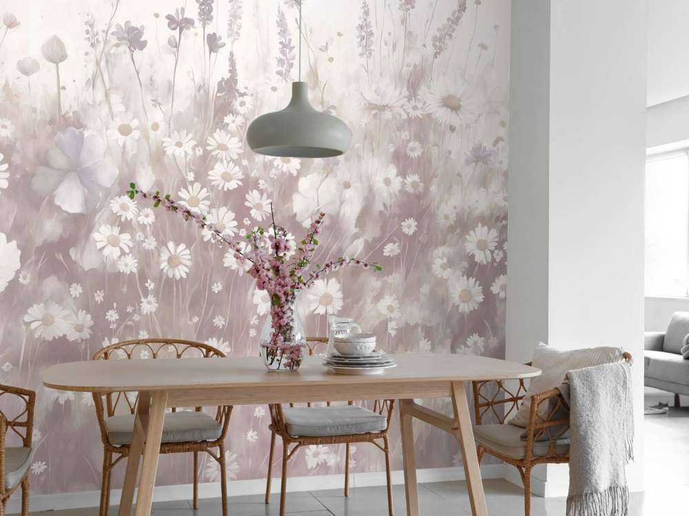 Lush Greenery of Summer Muted Pink