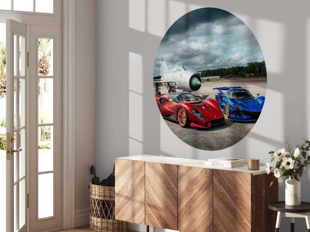 Supercars at fighter jets