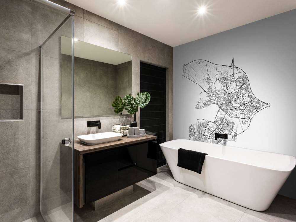 Plattegrond van Arnhem, wit