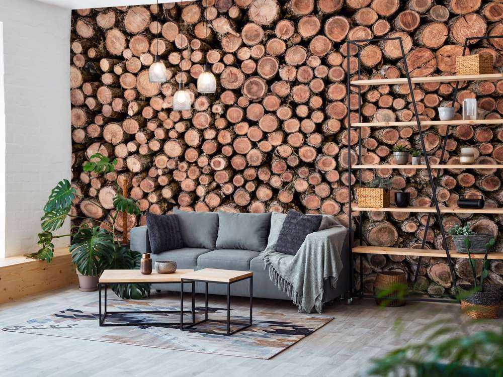 Large pile of logs