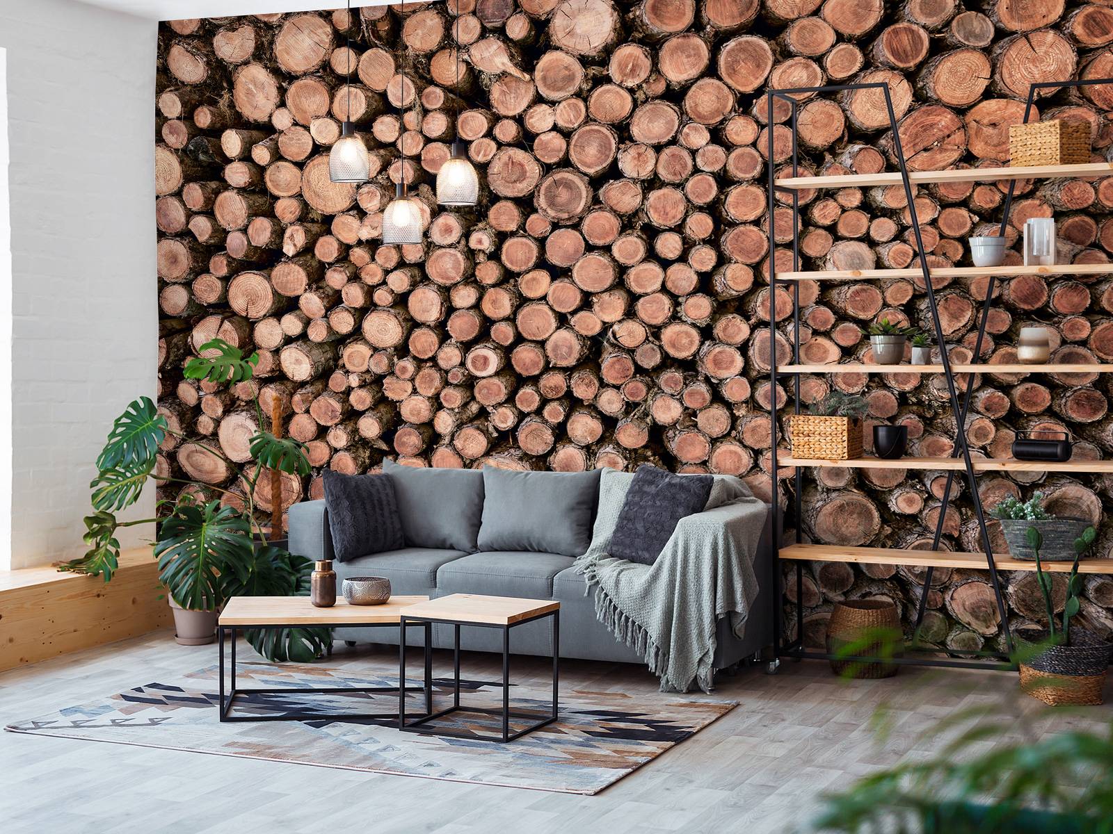 Large pile of logs