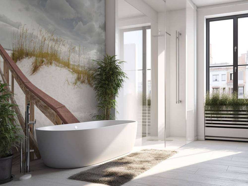 Houten brug over een duin