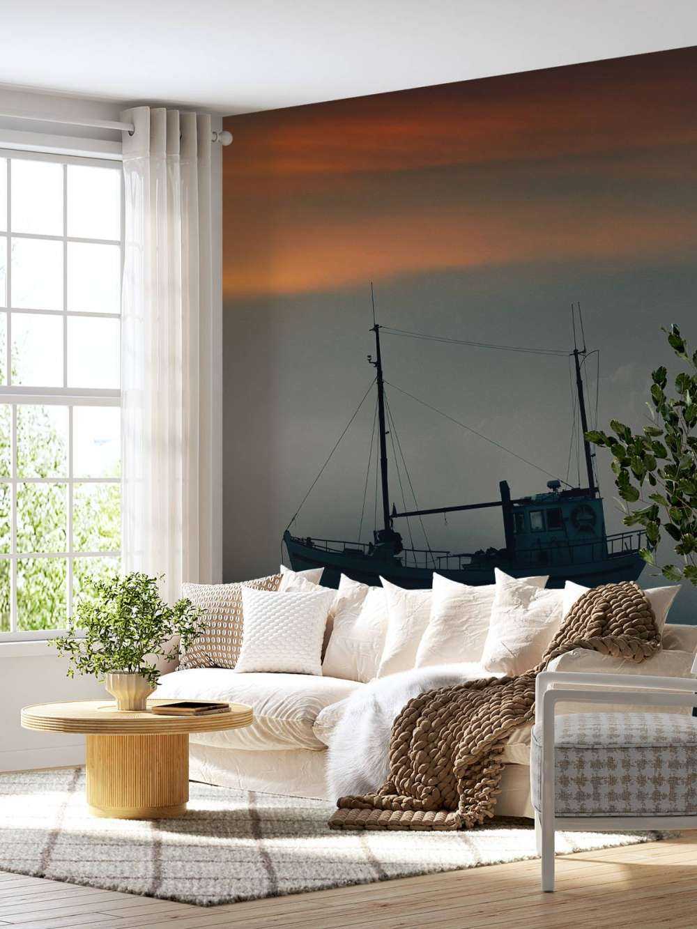 Boat during sunset