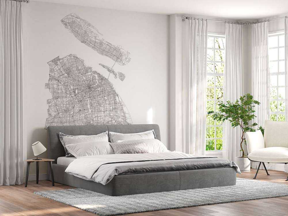 Plattegrond van Shanghai, wit 