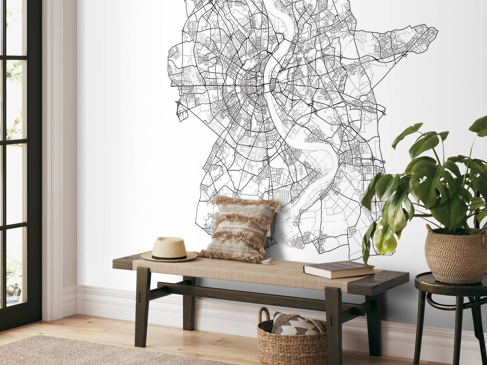 Map of Cologne, white