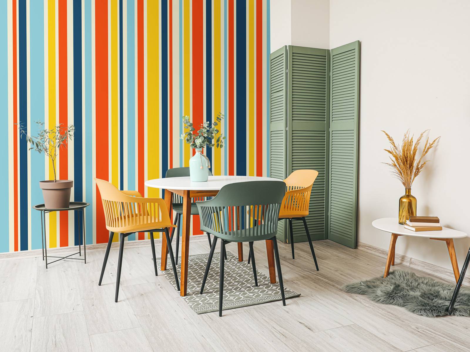 Colored stripes