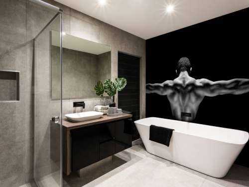 Man with outstretched arms