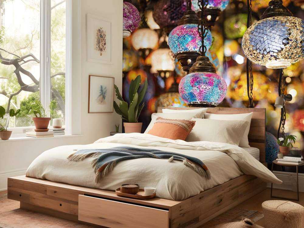 Color full glass lamps