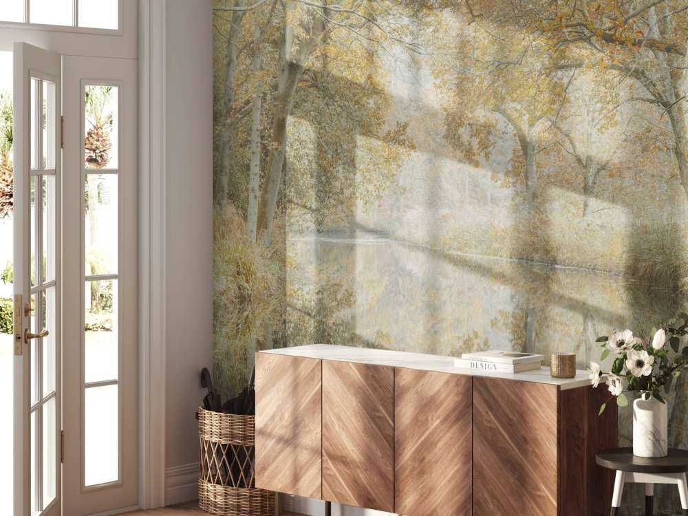 Channel through forest