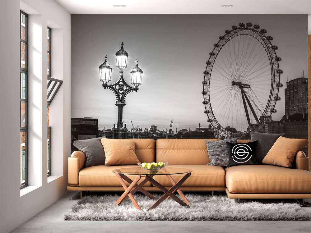 Ferris wheel black and white