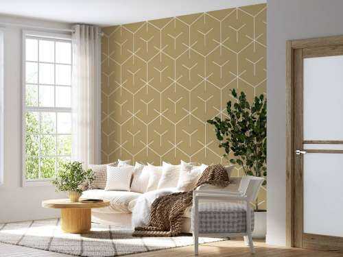Geometric hexagons, gold