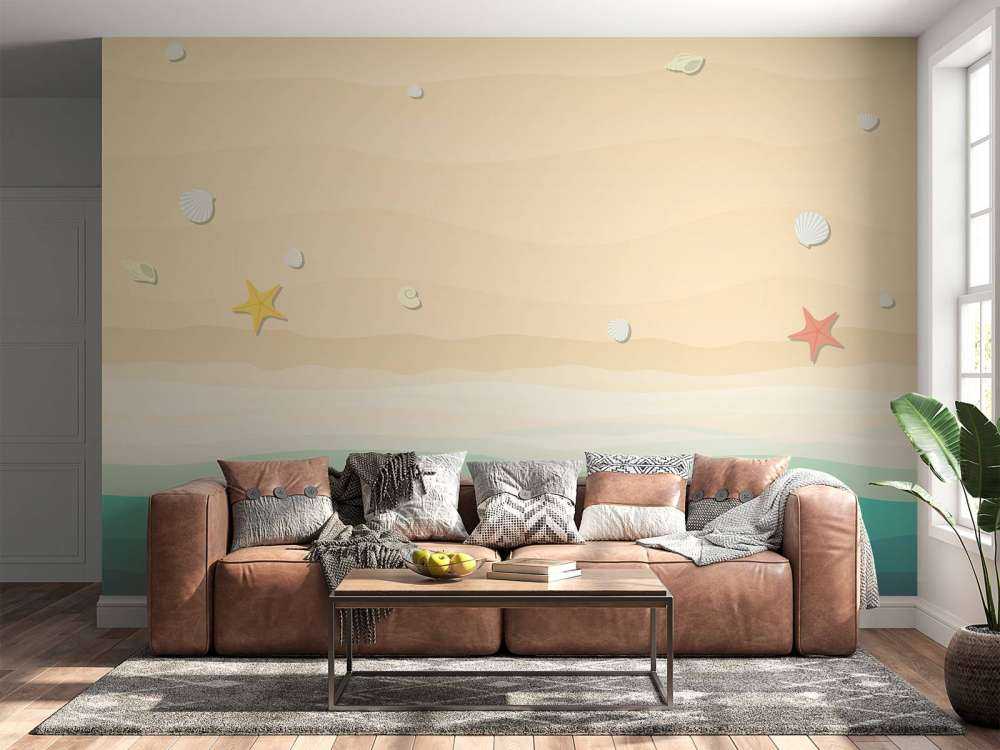 Drawing of a beach