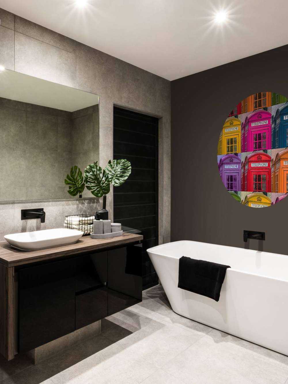 Multicolored Telephone Box