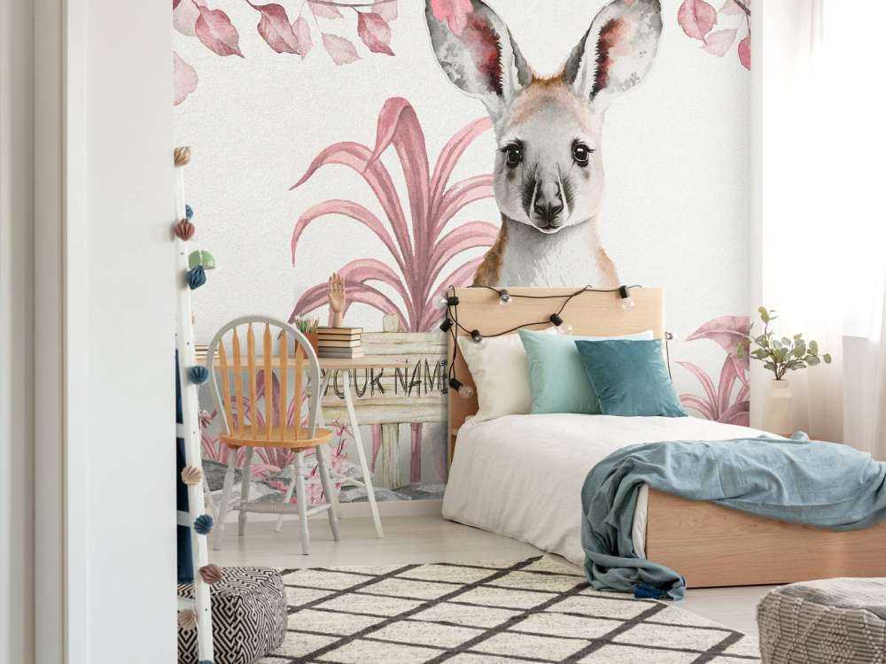 Baby jungle kangaroo pink